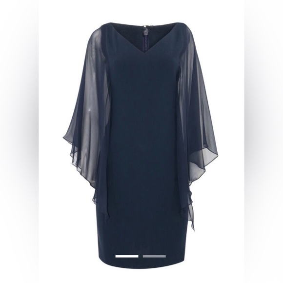 TOM AND LINDA PLATT Dresses & Skirts - TOM & LINDA PLATT-Chiffon Sleeve Butterfly Dress